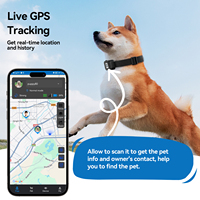 Collier GPS de suivi pour animaux de compagnie, positionnement 7 couches, alerte géofence, historique 90 jours, contrôle via application, faible consommation CAT-1 pour petits animaux