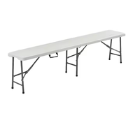 Table et Chaise Pliantes Portables en Plastique Blanc, 4ft, 6ft, 8ft, Modernes, pour Événements Extérieurs, Salle de Sport, Repas, Barbecue, Camping, Atelier - Vente en Gros