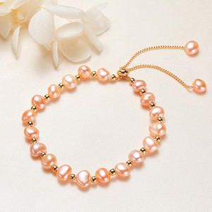 สร้อยข้อมือไข่มุกสไตล์บาโรก ดีไซน์หรูหรา ทันสมัย ยี่ห้อ Zhuji Danshui สายโซ่แบบดึงได้ พกพาสะดวก เหมาะสำหรับเป็นของขวัญให้ผู้หญิงหรือแฟนสาว - Product Image 2