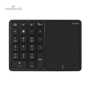 2.4G + BT Dual mode tastiera senza fili 3 dispositivi pieghevole BT tastiera con grande Touchpad tastiera numerica per computer portatile Tablet PC