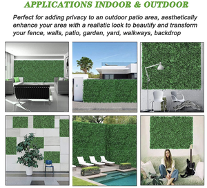 La fabbrica fornisce pannelli di bosso artificiale topiaria siepe pianta Privacy siepe schermo milano erba - Product Image 6