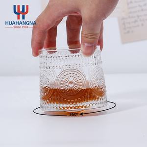 Premium 9 OZ Scotch Old Fashioned Crystal Cocktail Fondo esférico transparente Característica giratoria para Bourbon Rum Bar <span class=keywords><strong>Whisky</strong></span> - Product Image 2