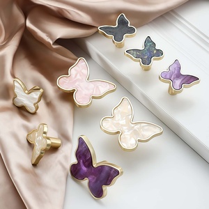 Nordic Luxury Minimalist Butterfly Pulls - Solid Zinc Alloy 6-Color Single Hole <strong>Knobs</strong> &amp; Hooks for Wardrobe/Cabinet/Shoe Cabinet - Product Image 3