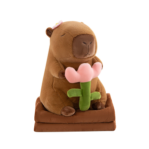 Hot Selling Cute Soft Capybara Stuffed <strong>Animals</strong> Creative Design Kids' Plush Pillows <strong>Animal</strong>-Shaped Quilt Backpacks Plush Toys - Product Image 3