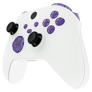 Boutons de remplacement transparents violets personnalisés pour manettes Xbox Series X S : Triggers, D-pad, ABXY, Start, Retour, Sync, Share - Product Image 4