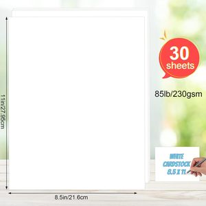 Joyberg White Cardstock 8.5 X 11 230gsm Heavy Paper For <b>Printer</b> Invitations Wedding Crafts - Product Image 1