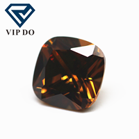 3x3mm-12x12mm café/café foncé en forme de coussin zircone cubique pierres précieuses en vrac coussin synthétique diamant coupé pierres de zircone CZ
