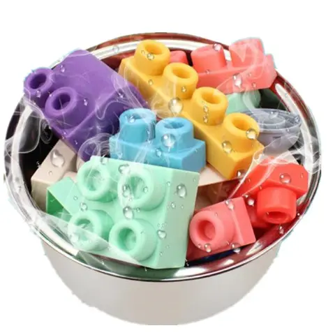 20pcs 40pcs 50pcs 80pcs 0-3 años los bebés y los niños pequeños de suave de goma molar de bloques de construcción