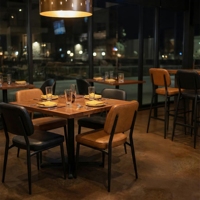 Chaises de bar modernes en cuir pour restaurants commerciaux, avec structure en fer, pour salles à manger, centres commerciaux, pubs, îlots de cuisine, maisons et hôtels