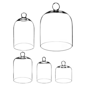 Vente en gros Cloche de présentation de pâtisserie en cristal transparente avec poignée bouton Style moderne - Product Image 1