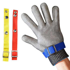 Sonice Duurzame Maliënkolder Snijbestendige Keukenhandschoenen Anti-Cut Werk Stalen Handschoenen Voor Slager & Industrie Veiligheid Guantes De Acero