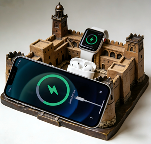 Conception Gratuite Échantillon Rapide Personnalisé Résine Animaux Peints à la Main Dessins Animés Artisanat Téléphone Montre Écouteurs Chargeur Sans Fil 3-en-1 <span class=keywords><strong>Bulldozer</strong></span> - Product Image 5
