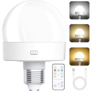 Ampoule LED intelligente à télécommande <span class=keywords><strong>RGB</strong></span> <span class=keywords><strong>E27</strong></span> E26 rechargeable, portable avec batterie rechargeable USB 2500 mAh - Product Image 5