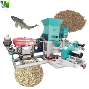 Automatic Floating fish feed extruder machine floating particle fish pellet mill extrusion production machine price