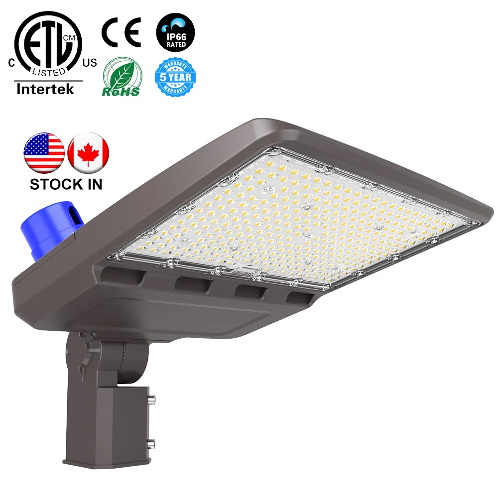 Shoebox led de 5 anos de garantia, 300 w, luz de 150lm/w, à prova d' água, luzes de área