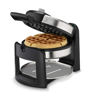 Thép không gỉ Vòng lật <span class=keywords><strong>Belgian</strong></span> <span class=keywords><strong>Waffle</strong></span> <span class=keywords><strong>maker</strong></span> với có thể tháo rời nhỏ giọt khay, 180 ° lật, nhiệt độ có thể điều chỉnh, 4/8 <span class=keywords><strong>Belgian</strong></span> Bánh quế - Product Image 3
