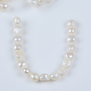 คุณภาพสูง10-11มม. ไข่มุกไข่มุกบาร็อคสีขาวไข่มุกน้ำจืดสำหรับทำเครื่องหมายเครื่องประดับ18ซม. - Product Image 5