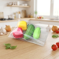 Sac en plastique transparent sur mesure pour fruits et légumes, emballage plat ouvert en plastique transparent pour légumes