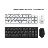 Clavier sans fil pleine taille 87 touches à mécanisme ciseaux et souris de jeu USB 2.4 GHz – Nouveau pour ordinateur portable/bureau/jeux