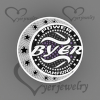 Bague de championnat de basketball pour jeunes en acier inoxydable, bague de trophée personnalisée pour les vainqueurs des tournois de basketball pour jeunes garçons et filles