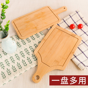 Plaque à pizza en bois ronde en bambou de 9-10 pouces, plateau à gâteau, plateau à pain, planche à découper pour pâtisserie, outil de cuisson de cuisine - Product Image 4