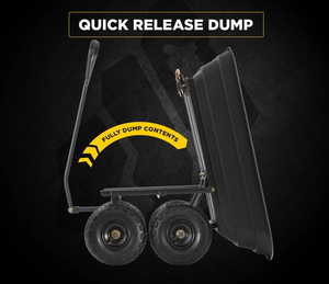 Quick-Release 4 Cu Ft Tub 600lb Haul Capacity Black Heavy-Duty Powder-Coated Steel Utility <strong>Wagon</strong> Garden <strong>Dump</strong> <strong>Cart</strong> OEM Garden - Product Image 5