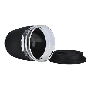 Tasse à <span class=keywords><strong>café</strong></span> en verre personnalisable, petite et Portable, avec couvercle, pour emporter lors d'un voyage - Product Image 2