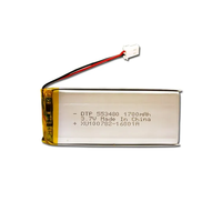 Batterie lithium-ion 3,7 V de qualité supérieure pour appareils électriques, cellule de batterie au lithium polymère 553480 1700 mAh