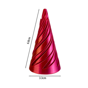 Giocattolo Antistress Stampato in 3D, Cono a Spirale Bicolore, Puzzle Intrecciato, Decorazione da Scrivania per Adulti e Adolescenti, Unisex, in Plastica - Product Image 2