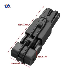 New Image Security Six Folding Lock MTB Bicycle Hamburg Lock Anti-Theft Scooter Electric Folding E-Bike Chain Bike Lock