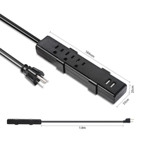OEM USB şarj aleti uzatma kurşun kablosu evrensel masaüstü soket AC çıkışı abd güç şeridi