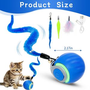 Juguete Interactivo de Lujo para Gatos, Bola de Plástico Recargable con Movimiento Automático y 3 Colas para Gatos de Interior, Juego Silencioso - Product Image 2