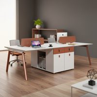Nuevo Producto: Escritorio de Oficina Moderno de Alta Gama con Múltiples Asientos, Mueble de Almacenamiento de Gran Capacidad y Personalización de Logotipo