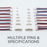 Câble d'assemblage de faisceau de câblage isolé en PVC 2-9 broches, personnalisé ODM/OEM, avec connecteurs Dupont TE, Molex MX Micro, JST XH, PH, SH, ZH, VH, GH, SM