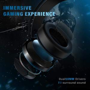 7.1 Son Surround stéréo Casque De Jeu Avec Microphone Antibruit pour PC Ordinateur Portable <span class=keywords><strong>Mac</strong></span> USB Casque De Jeu avec Microphone - Product Image 3
