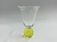 Raymond Lichtgele Bloemrand Kristallen Rode Wijnglas 405ml Handgeblazen Glazen Bodem met Bubbelstructuur voor Gebruik in Eetkamers & Restaurants