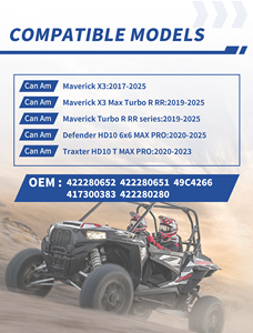 Courroie de transmission CVT EPDM 422280652, compatible avec <span class=keywords><strong>Can</strong></span>-<span class=keywords><strong>Am</strong></span> Maverick X3/Max Turbo R RR, Defender HD10, <span class=keywords><strong>Traxter</strong></span> HD10, XMR, XRC, X3 Turbo, X3 Turbo R - Product Image 2