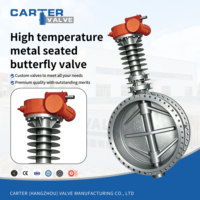 Válvula de Mariposa de Alta Temperatura con Asiento Metálico WC6 WC9 de Acero Dúplex, Tipo Wafer, con Brida para Soldar, Manual, Eléctrica, Neumática, Triple Offset