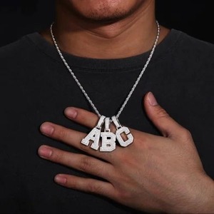 925 Sterling <b>Silver</b> Moissanite Pendant Moissanite Engagement Pendant With Adjustable Chain Fine Jewelry For Unisex - Product Image 1