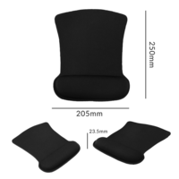 Tapis de souris ergonomique en silicone noir personnalisé avec logo, repose-poignet, base en caoutchouc, soulagement de la douleur, pour le gaming, certifié RoHS