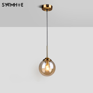 Lampada <span class=keywords><strong>a</strong></span> <span class=keywords><strong>Sospensione</strong></span> Nordica per <span class=keywords><strong>Camera</strong></span> <span class=keywords><strong>da</strong></span> <span class=keywords><strong>Letto</strong></span> e Ristorante, Luce Trasparente Ambrata Grigia per Isola Cucina in Vetro con Cavo <span class=keywords><strong>da</strong></span> 1,5 Metri - Product Image 1