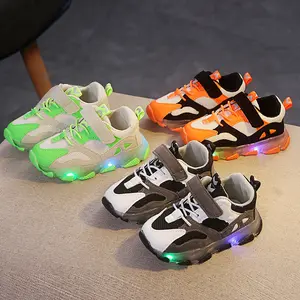 2021 sonbahar yeni varış moda bebek yürüyüş ayakkabısı ile ışıklı ayakkabı çocuk ayakkabı kızlar ve erkekler için