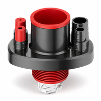 Conector de Desagüe de Piso Multipuerto, Adaptador de Desagüe de 5 Vías, Antiolor, Antiinsectos, Prevención de Reflujo, Universal para Tuberías de 50-75 mm