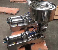 Machine de remplissage semi-automatique horizontale pour crème, lotion, miel, sauce tomate, bouteilles en verre de 200 ml, baril en métal, boissons