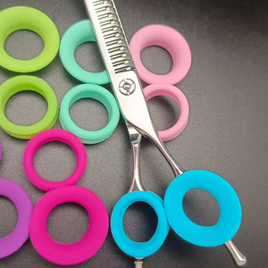 FG-5 nuovo Design 13 colori importati forbici per animali domestici anello in Silicone morbido anello in gomma per forbici ad anello in Silicone - Product Image 1