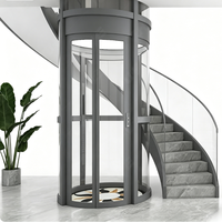 Ascensore in Vetro Rotondo Completamente Sicuro con Design Anti-Pizzicamento e Protezione Interlock per Ville di Lusso