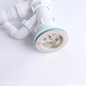 Grifo <span class=keywords><strong>Flexible</strong></span> personalizado para fregadero de cocina, tubería de drenaje de agua de acero para baño, Plástico - Product Image 3