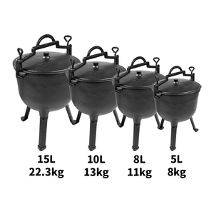 Cast <strong>Iron</strong> Saute Pan with Lid and Handle Gas &amp; Induction Ready Oven Safe Eco-Friendly >5L Capacity Outdoor Camping - Product Image 2