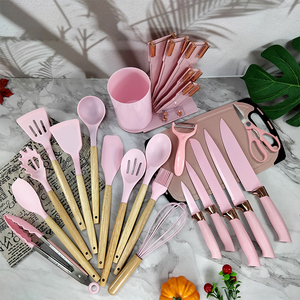 Juego de utensilios de cocina de silicona para cocina antiadherente, juego de utensilios de cocina de silicona, juego de 20 piezas, cuchillo de cocina, cuchara - Product Image 5