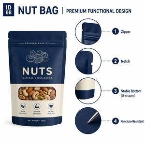Sachet Premium Mat Anti-Humidité et Anti-Odeur Refermable <span class=keywords><strong>pour</strong></span> Noix, Imprimé HD 10 Couleurs, Personnalisable <span class=keywords><strong>pour</strong></span> Amandes, Noix <span class=keywords><strong>de</strong></span> Cajou, Snacks 100g - Product Image 3